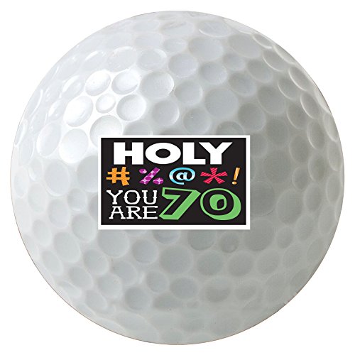 Debbie's Designs 70th Birthday Colorful 3-Pack Printed Golf Balls