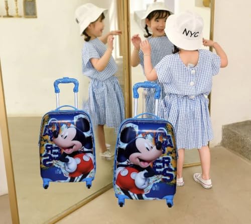 Image of ADSON PC Kids Trolley 360 Rotating Luggage 360 Wheels Non-Breakable Exclusive Edition 20 Inch Kids Hardsided Suitcase with 4 Wheels, 360 Wheel Travel Trolley Bag