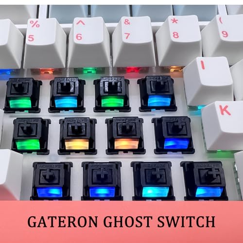 Interruptores Gateron Ghost para teclado mecânico MX, interruptores de mola de 5 pinos 48gf/linear/p