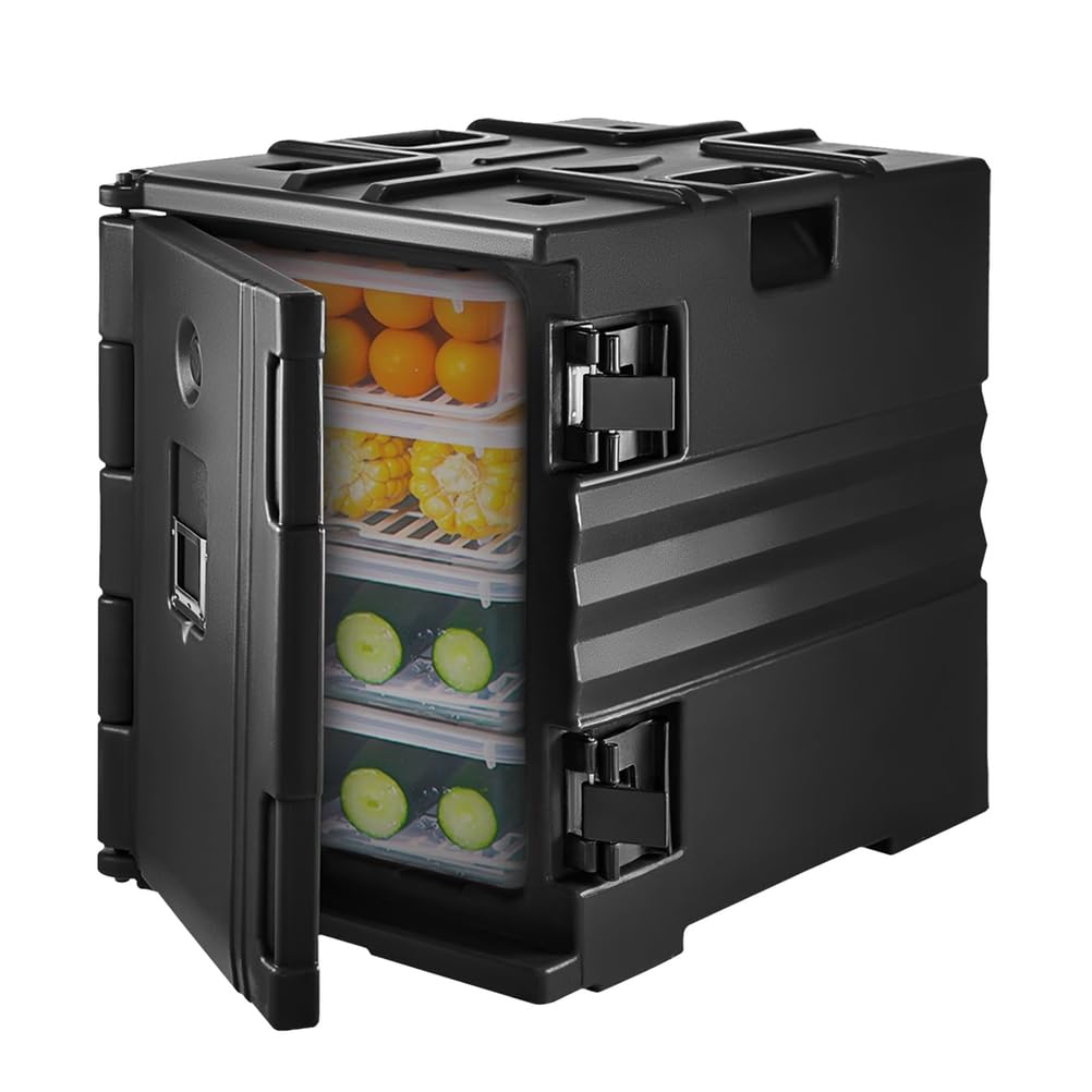 Transportador de alimentos aislado con ruedas y asas para catering y eventos
