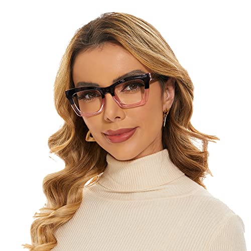 Nanako Oprah Style Reading Glasses For Women Blue Light Blocking Computer Reader Spring Hinge Stylish Square 4 Pack +1.5 #TOP2