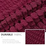 NICEEC Sofa Slipcover Red Sofa Cover 1 Piece Easy Fitted Sofa Couch Cover Universal High Stretch Durable Furniture Protector with Skirt Country Style (3 Seater Wine Red), Large - Image 5