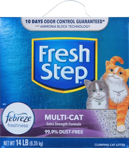 Image of Fresh Step Clumping Cat Litter, Multi-Cat Odor Control, 14 lbs (Pack of 2)