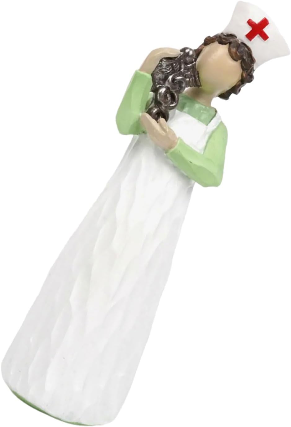 Resins Nurse Figurine Holding Lamp Heart Sculpture Thanksgiving Nurses Day Hospital Professional Symbolic Nurse Sculpture Decors