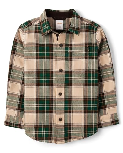 Gymboree Boys' and Toddler Long Sleeve Plaid Button Up Shirts