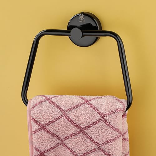Image of iSTAR Stainless Steel Black Finish Towel Ring /Napkin Ring /Towel Holder /Towel Hanger /Towel Holder for Washbasin and Napkin Holder Stand for Kitchen, Bathroom Square (Pack of 3)