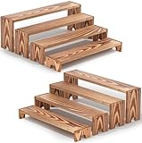 14 Inch Large Wooden Tiered Riser Display Stands, 2 Set Stackable Wooden Cupcake Stand Dessert Table Display Set,Tiered Shelf Organizer,Display Stands Shelf,Vendor Booth Display Items for Vendor Events
