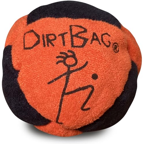 DIRTBAG Classic Footbag, Handmade, Pro-Grade Durability, Premium Quality, Original Design, Orange/Black
