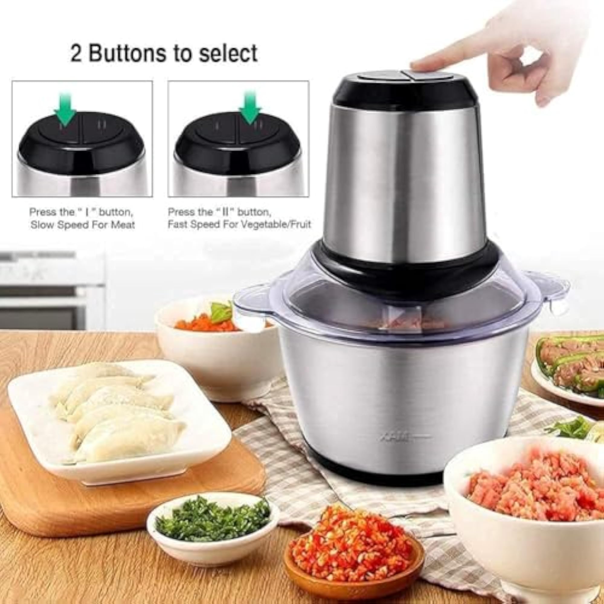 Stainless Steel Electric Meat Grinder for Kitchen Use