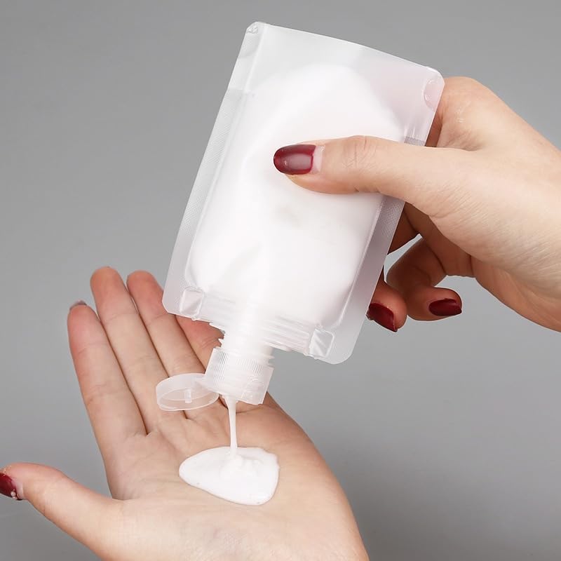 10Pcs Transparent Portable Fluid Packing Bags, New Travel Size Refillable Empty Squeeze Pouch, Premium Travel Pouches for Toiletry, Lotion Shampoo Shower Gel Squeezable Bags, Bags and Cases(30ml)