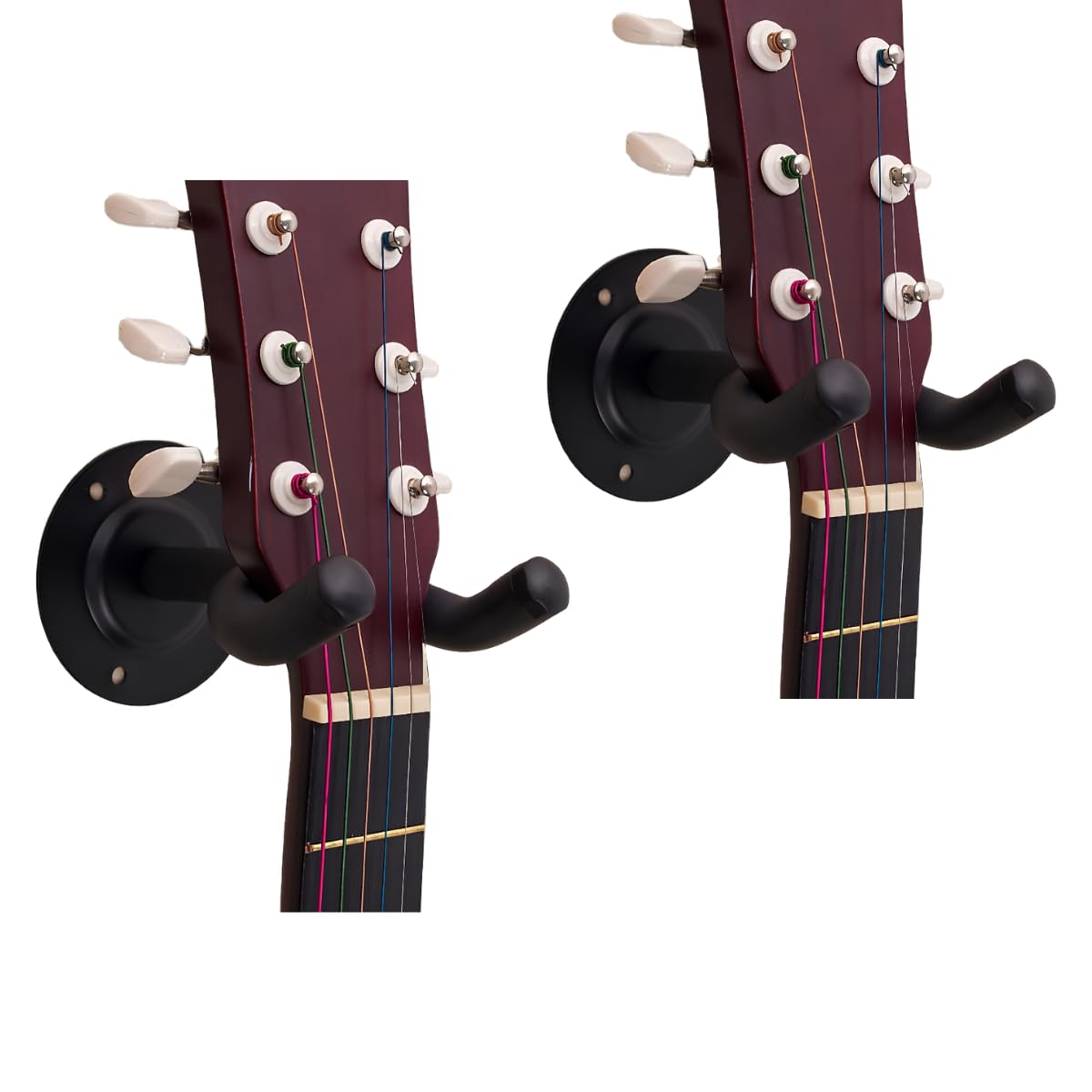 Gladiadora® Guitar Wall Hanger Mount – Heavy-Duty Guitar Holder Hook Stand Rack for Acoustic | Electric & Bass Guitars | Foam-Padded Neck Support | with Screws & Wall Fittings (Guitar Pack of-2)