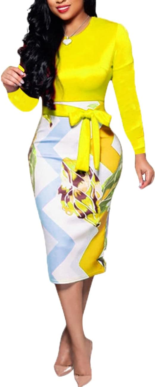 BOGURST Women's Formal Church Dresses Elegant Midi Dress Office Pencil Dress for Work Funeral Cocktail Dresses