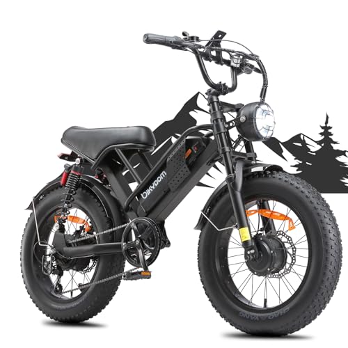 Electric Bike for Adults, 2000W Fat Tire Ebike 30MPH Dual Motor Electric Bike with Removable 48v 20.8ah Lithium Battery, 7 Speed Off Road Beach Mountain E Bikes for Adults with Dual Hydraulic Disc