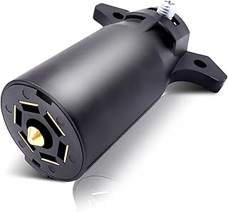 CXTM Trailer Plug, 7 Way Trailer Plug 7 Pin Trailer Plug 7 pin Trailer - Wiring Harness Connector - for rv Trailer, Bike Trailer - Blade Connector