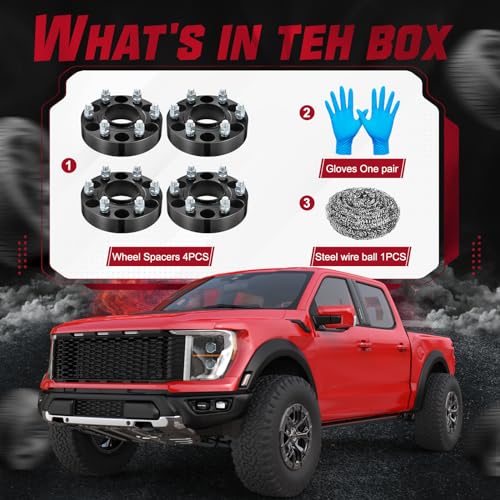 Image of BDFHYK 6x5.5 Wheel Spacers Thickness 1.5 Inch Compatible with Chevy 1999-2021 Silverado 1500 Tahoe Suburban Sierra Savana Yukon, 6x139.7mm 6 Lug M14x1.5 Studs & 78.1mm Hub Bore, Hubcentric Spacers