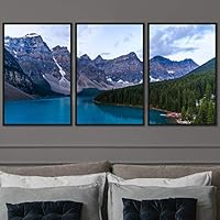 3 Piece Framed Canvas Wall Art Calming Waters Canvas Prints Home Artwork Decoration for Living Room,Bedroom - 16