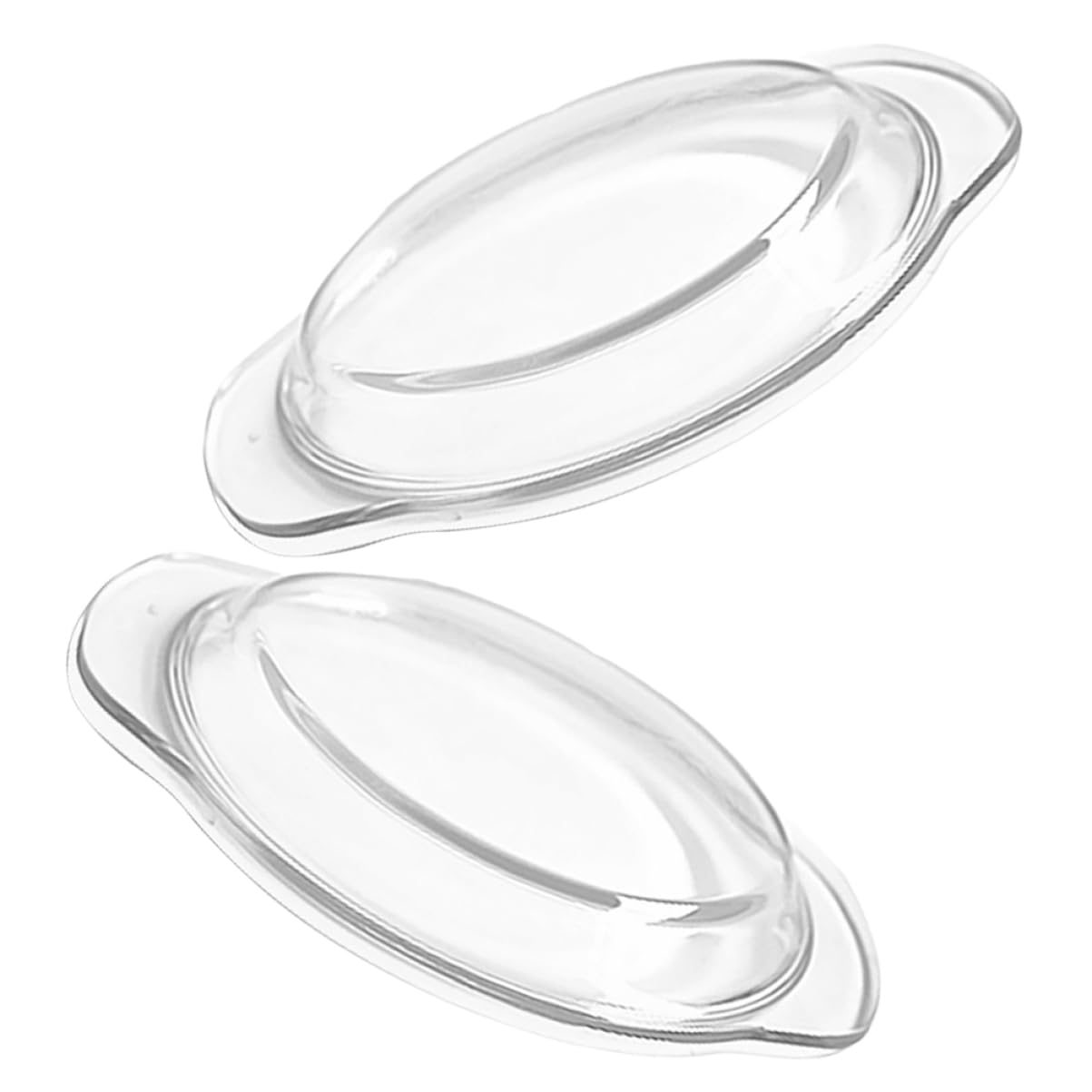 DINHEAROM Tapa de Cristal para Microondas Antisalpicaduras 2 Piezas Tapa Transparente 17,8 Cm Protección para Alimentos para Cocción y Vaporera