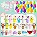JOYIN 24 Pcs Prefilled Easter Eggs with Animal Finger Puppets for Toddlers and Kids, Easter Basket Stuffers, Easter Egg Hunt, Easter Goodie Bag Fillers Classroom Prize and Party Favors