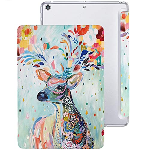 Image of DuraSafe Cases for iPad PRO 12.9 3 [ 3rd Generation 2018 ] A1876 A2014 A1895 MTHN2HN /A MTHU2HN /A MTEL2HN /A MTEM2HN /A Trifold Printed PC Lightweight Protective Clear Back Cover - Deer Print