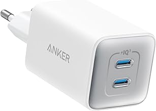 Anker 523 USB C Charger 47W (Nano 3), Samsung Fast Charge GaN Compact 2 Port Charger for iPhone 16/16 Plus/ 16 Pro Max/15/14/13, Galaxy, Pixel 4/3, iPad/iPad Mini (Cable Not Included), White