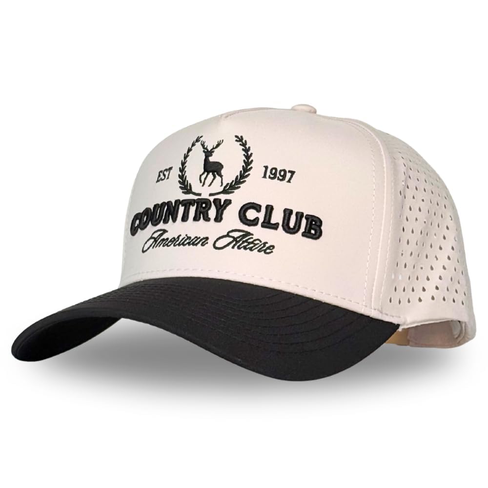 CITRUSY Sportliche Trucker-Golfmütze, leistungsstark, 5-Panel-Kappe, kühl, atmungsaktiv, wasserdicht, Workout, Laufen, Snapback