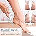 LINKEVAP Electric Callus Remover for Feet, Professional Pedicure Kit Foot Scrubber for Dry, Dead, Cracked, Hard Skin, at Home Feet Spa Care Kit for Men & Women (Cold White)