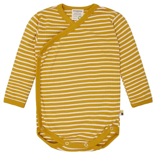 loud + proud Wickelbody Langarm gestreift aus Biobaumwolle, GOTS...