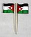 Produktbild Buddel-Bini Party-Picker Flagge Jordanien Papierfähnchen in Profiqualität 50 Stück 8 cm Offsetdruck Riesenauswahl aus eigener Herstellung
