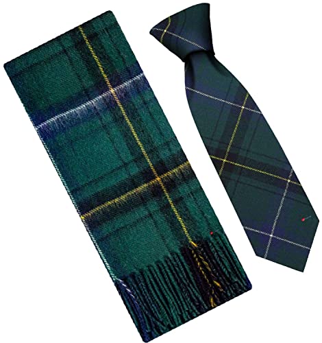 Écharpe laine d'agneau homme et cravate costume Henderson Modern Tartan à carreaux