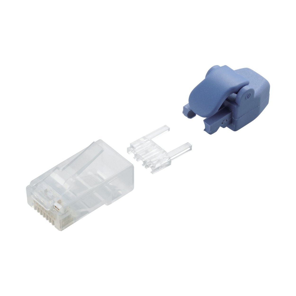 Elecom LD-6RJ45T10/TP RJ45 Connector, Cat6 Compatible, Single Wire, Anti-Breakage Connector + Protector, Pack of 10