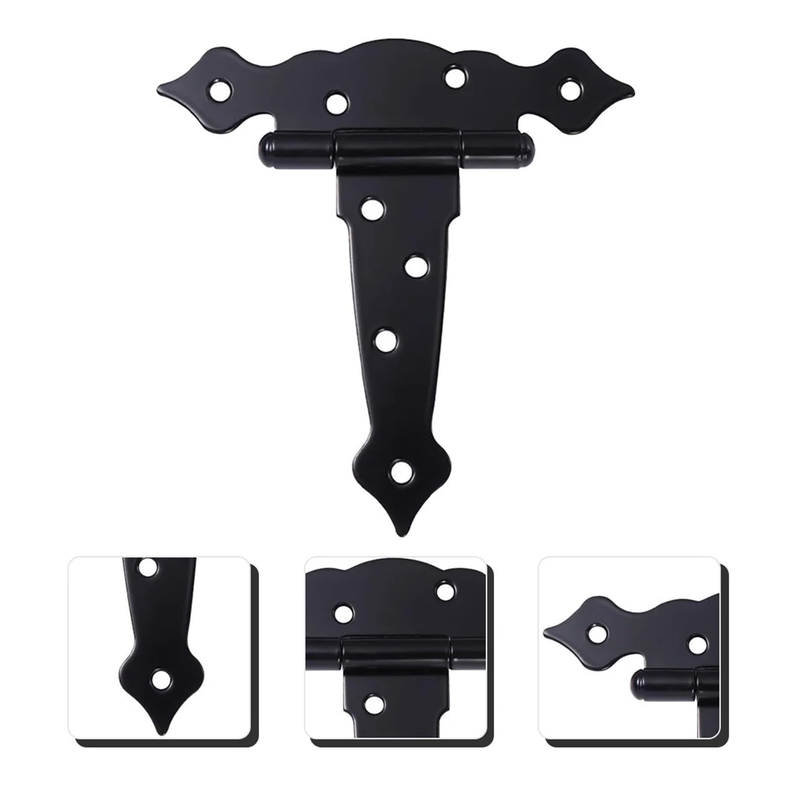 Door Hinges Heavy Duty T Hinge Gate Hinges for Fences Barn Door Shed Yard Fence Hardware Metal