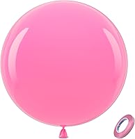 Vista 155 de Bezente - Globos de 18 pulgadas grandes y gruesos de látex redondos para cumpleaños, despedidas de soltera, revelación de género y bodas, rosa, 30