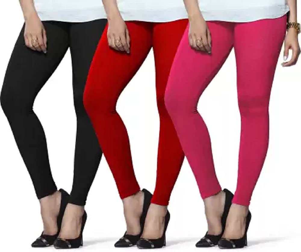 lyra Women Solid Premium Cotton Ankle length Leggings | Mid-Waist | Fashionwear-picture-27
