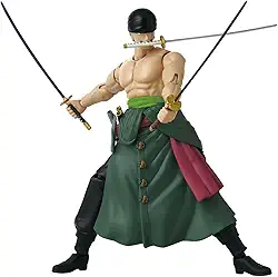 Action Figure Boneco One Piece Roronoa Zoro Estilo Três Espadas Bandai Anime Heroes