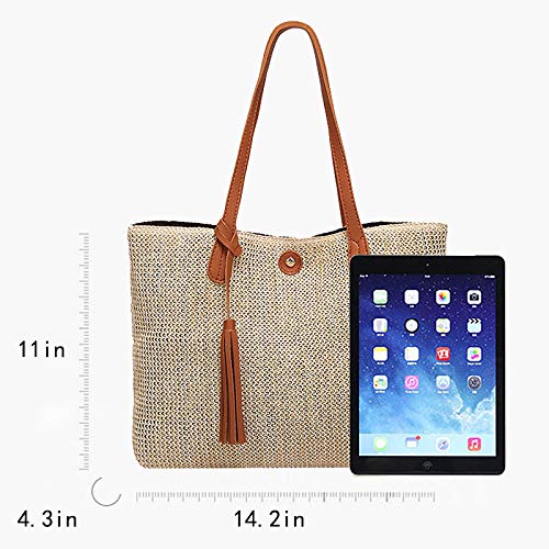 Bolso de mano tejido para mujer Goclothod miniatura 2