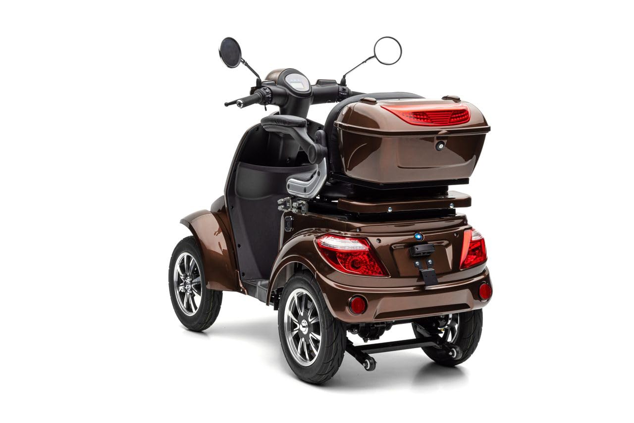 E-Seniorenmobil MAXXI 4.0 - Batería de litio (1000 W, 25 km/h), color marrón