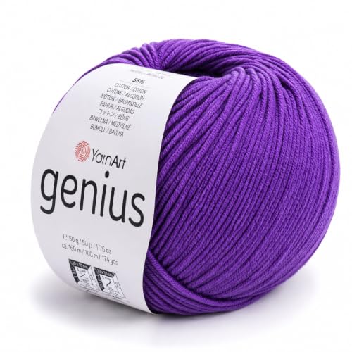 YarnArt Genius Soft Cotton Blend Yarn, 1…