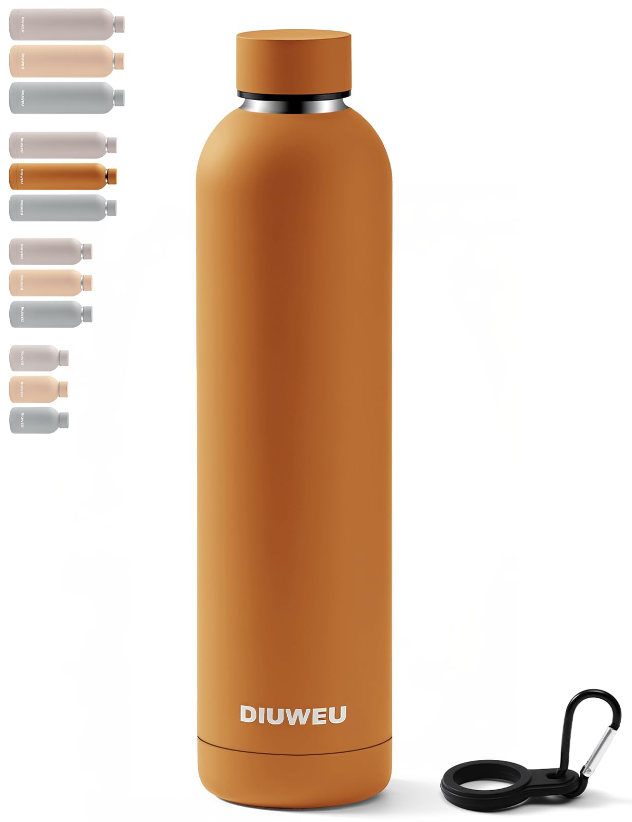 Stainless Steel Water Bottle Double Wall, Insulated Metal Water Bottle with Clip, 350ml/500ml/750ml/1L, BPA Free, 24hrs Cold & 12hrs Hot, Suitable for Sports, Camping, Hiking, Cycling, Gym, Travel — image 1