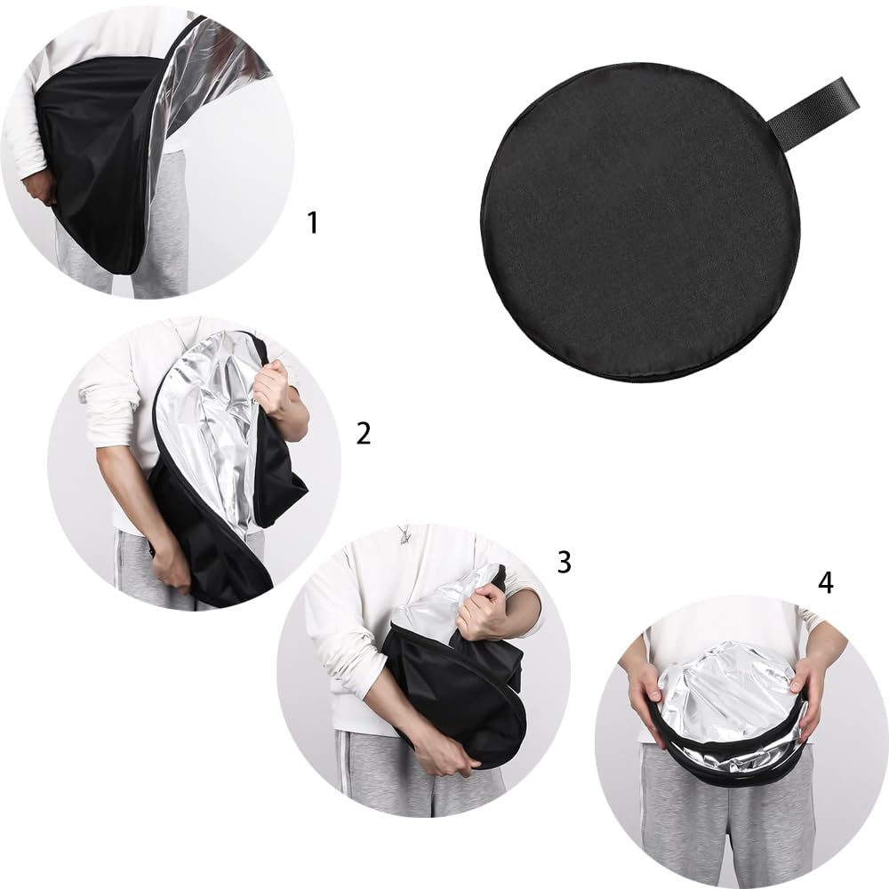 Pannello Riflettente 5 In 1 Per Foto - 80cm Rotondo, Pieghevole Per Ritratti E Matrimoni - Foto 7