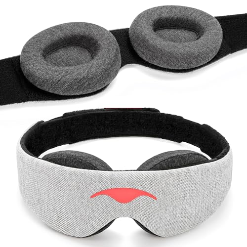 Manta Sleep Mask - 100% Light Blocking Adjustable Eye Mask for Men & Women, Ultra Comfortable for Deep Rest and Travel
