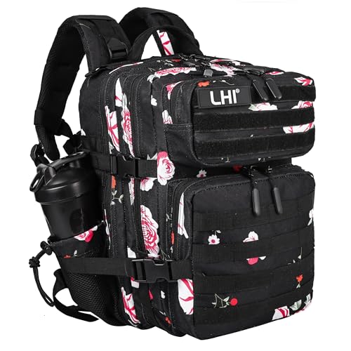 Image of LHI Tactical Military Backpack for Men and Women 25L /35L Army Assault Pack Bag Small Rucksack with Bottle Holder