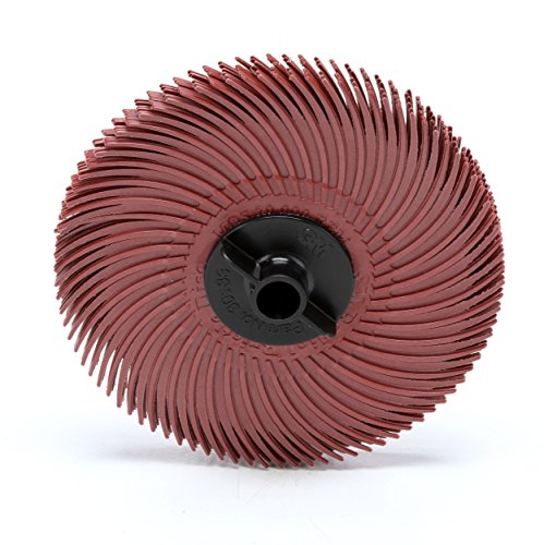 Image of Scotch-Brite Radial Bristle Disc, 3 in x 3 /8 in 220, Red, Pack of 40