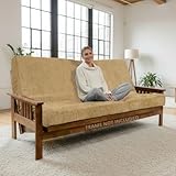 Matini Home Memory Foam Futon Mattress,Foldout Couch Futon Mattress - Full Size (Sesame) - Comfortable and Heavy Duty Sofa Bed, Thick Corded Cushion for All (Frame NOT Included)