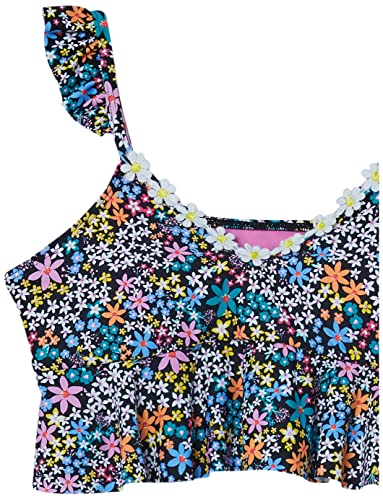 Hobie Girls Cap Sleeve Bralette Bikini Top & Sash Tab Hipster Bottom Swimsuit Set3