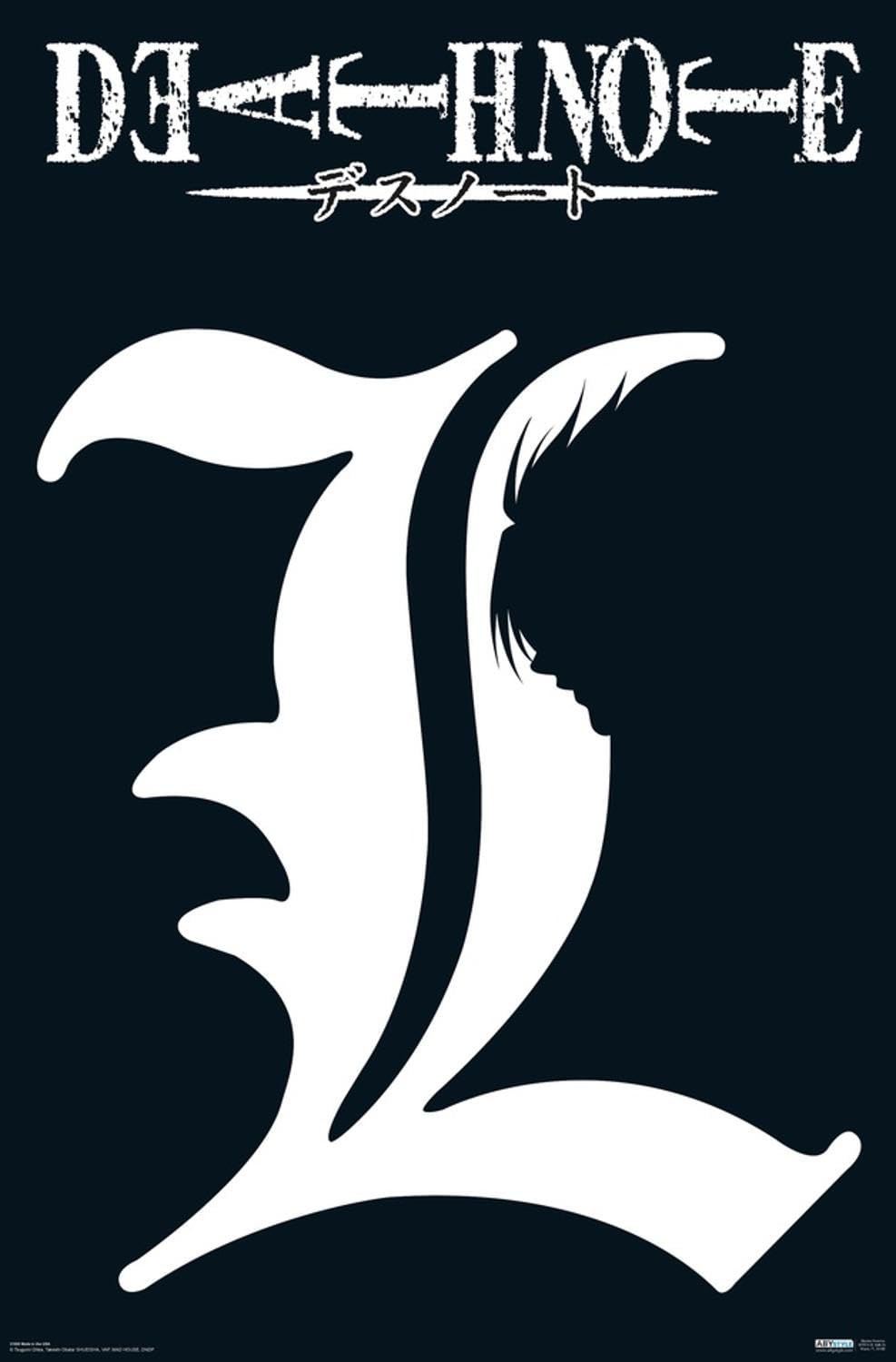 Amazon.com: Death Note - L Symbol Wall Poster, 19L