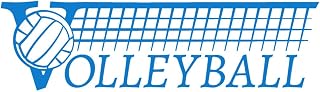 Logotipo de voleibol Deporte Escuela Jugador de pelota Calcomanías de tallado fino 50x176.7cm Incluye kit de película de transferencia Azul