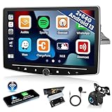 📻[Wireless Apple CarPlay und Android Auto] Autoradio android 13 mit apple carplay und android auto, kabelgebundenes USB-Kabel oder drahtlose Bluetooth und WiFi Verbindung für Carplay und Android Auto . Android muss die App herunterladen. Das Autoradio wird schnell die Anwendung auf Ihrem Telefon erhalten, die vom aktuellen System unterstützt wird, wie Nachricht, Musik, Karte, und realisieren die Sprachsteuerung wie Siri oder Google Assistant, um Apps zu bedienen oder das Autoradio zu steuern.