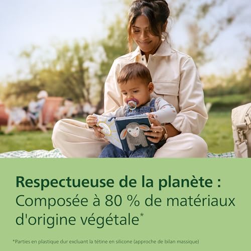 Philips Avent Sucettes ultra air - Tétines orthodontiques souples, pour bébés de 6 à 18 mois, en silicone d'origine végétale, sans BPA, avec étui de stérilisation, lot de 2, SCF080/27 – vue 5