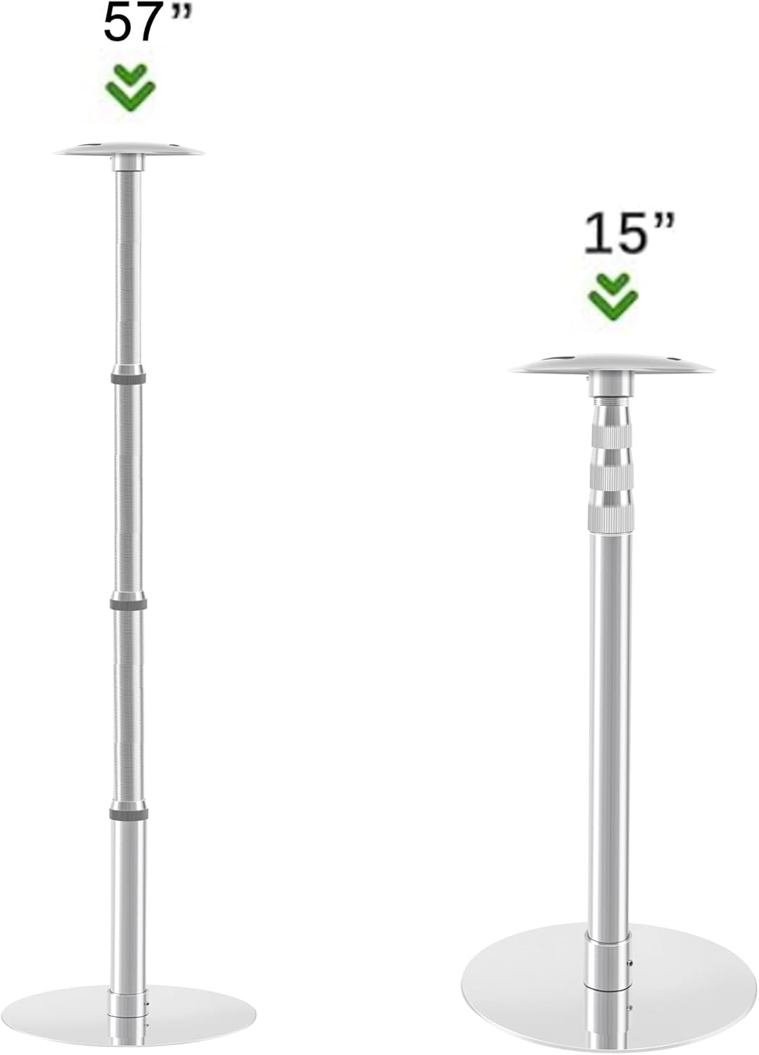 Boat Cover Support Poles,Stainless Steel Boat Cover Support System Pole,Telescoping and Adjustable Height, Boat Adjustable Support Pole with Stable Stainless Steel Base (Telescoping (Pack 2))