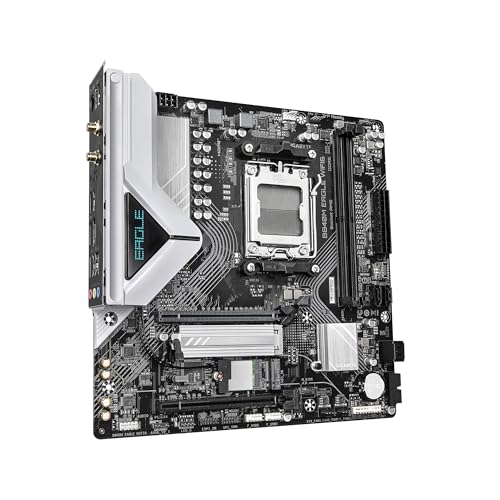 GIGABYTE B840M Eagle WIFI6 AMD Socket AM5, M-ATX, DDR5, 2X M.2, PCIe 4.0, USB 3.2 Gen 1, WIFI6, 2.5GbE LAN, EZ-Latch - Scheda madre - Immagine 2